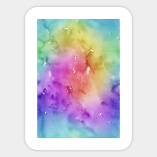 Bright Purple Aqua Blue Pink Pastel Rainbow Watercolor Ombre Shades Sticker